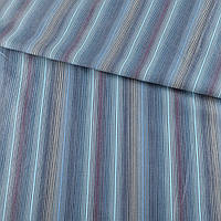 Рубашечная ткань полоски серо-сине-бежевые, голубая, ш.145 (14201.006)