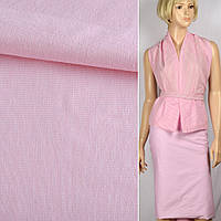Тканина сорочкова стрейч біло-рожева ш.143