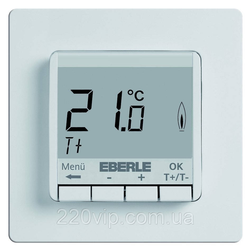 Терморегулятор EBERLE FITnp 3U, цифровий термостат Еберлі, датчик температури підлоги, термостат, фото 1