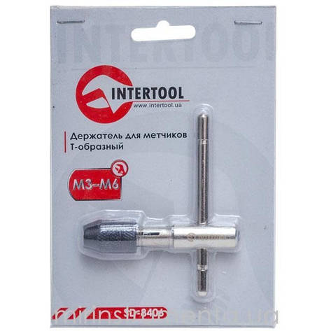 Тримач для мітчиків Т-подібний M3-M6 Intertool SD-8406, фото 1