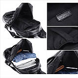 Рюкзак чоловічий міській з екошкіри CCZ (чорний), фото 9