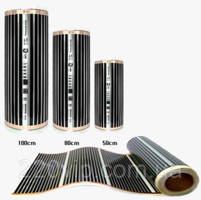 Інфрачервона плівка IN-THERM T 308 220 Вт/0,2м2 секція, (80см), нагрівальна, теплий плівковий підлогу, ік, фото 1