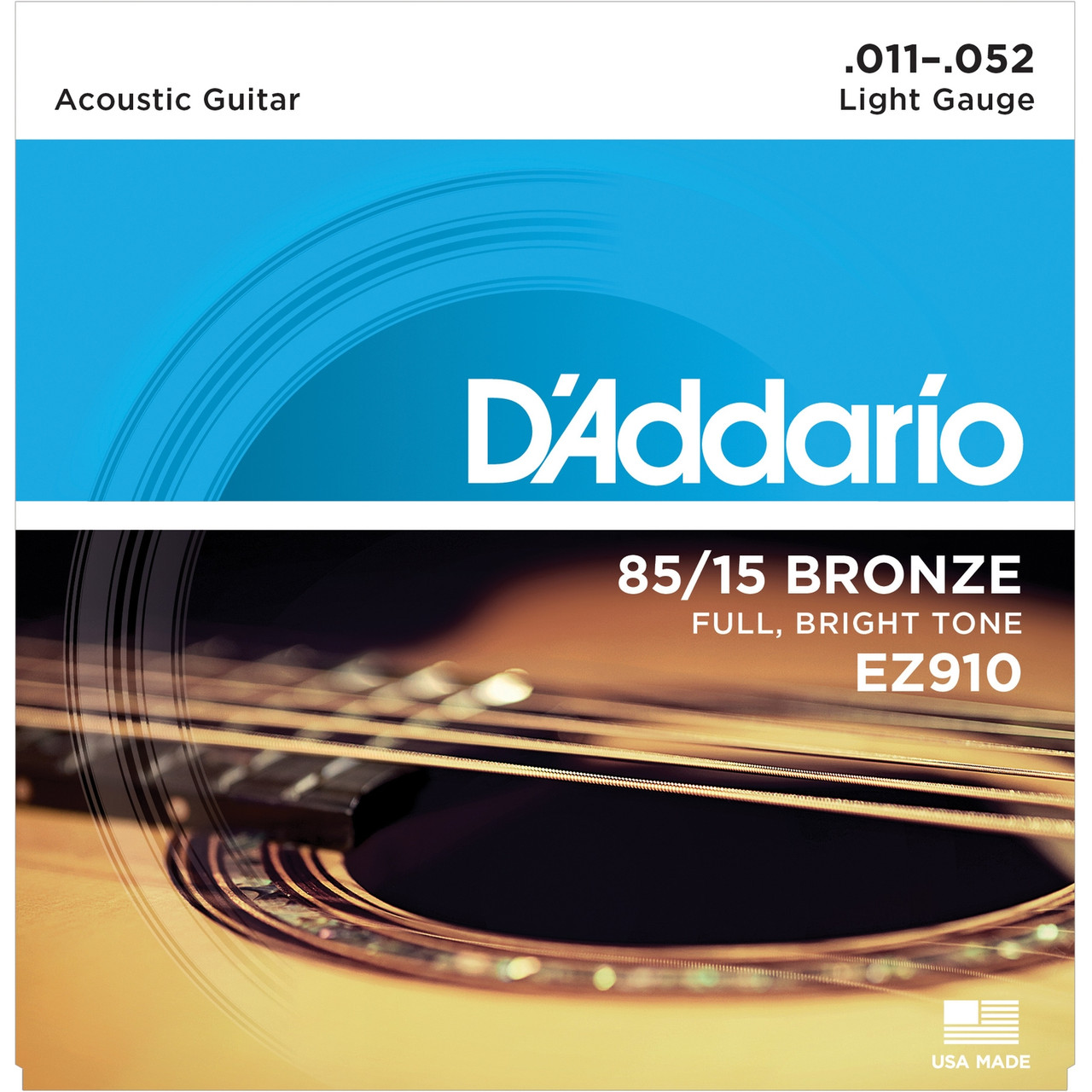 Струни для акустичної гітари D*ADDARIO EZ-910 bronze, фото 1