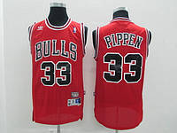 Красная мужская майка Adidas Chicago Bulls Pippen №33(Пиппен ) сезон NBA 1995-1996