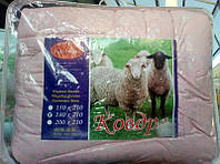 Двуспальное одеяло из овечьей шерсти Лери Макс розового цвета