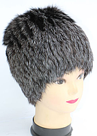 Женская шапка кубанка из меха кролика серого цвета