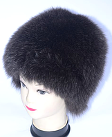 Женская шапка из натурального меха "сноп-чернобурка"