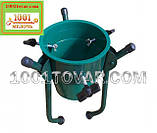 Тренога-підставка для Новорічної ялинки металева з пластиковим відром, розкладне, фото 2