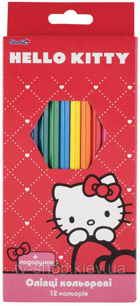 Олівці кольорові Hello Kitty, 12 кольорів