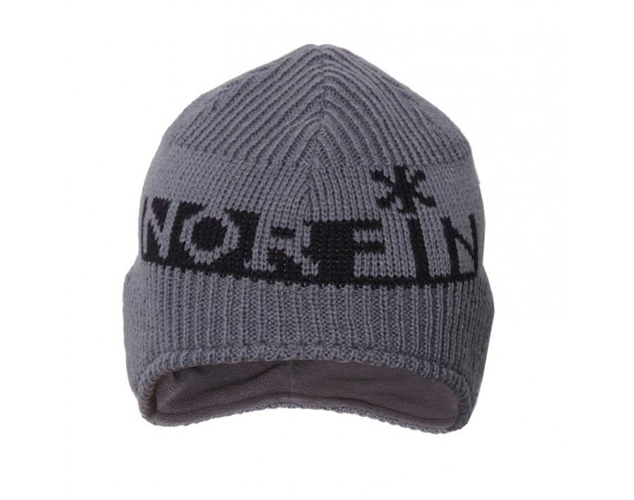 Шапка в'язана Norfin WINTER (підкл.фліс / сіра) р.L, фото 1