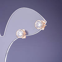 Сережки Xuping гвоздики 7 мм "позолота 18К" 