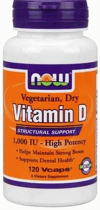 Вітамін Д, Now Foods, Vitamin D 1,000 IU, 120 Vcaps,