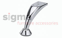 Ніжка меблева вигнута Sigma NZ 0704, H-120 хром