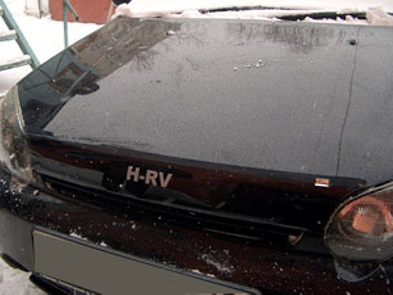 Дефлектор капота (мухобойка) Honda HR-V 1999-2005 logo (хонда шрв) - фото 1 - id-p74604058