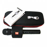 Бездротовий мікрофон караоке з bluetooth V8 в чохлі, чорний