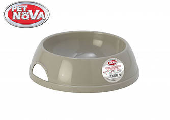 Миска пластикова для собак Pet Nova 1450 мл Сіра