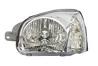 Ліва передня фара Hyundai Santa Fe I 2000-2005 H4, сіра рамка, мех./ел. реєстр. 221-1139L-LDEMD
