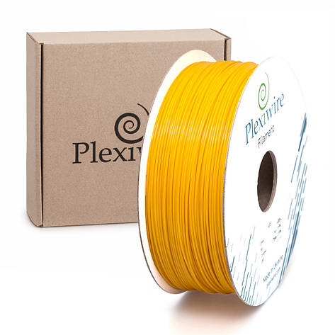 Пластик в котушці PETG 1,2 кг/400 м, Plexiwire, Жовтий, фото 1