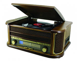 Ретро грамофон вініловий з CD USB RADIO FM AM + касети, фото 2
