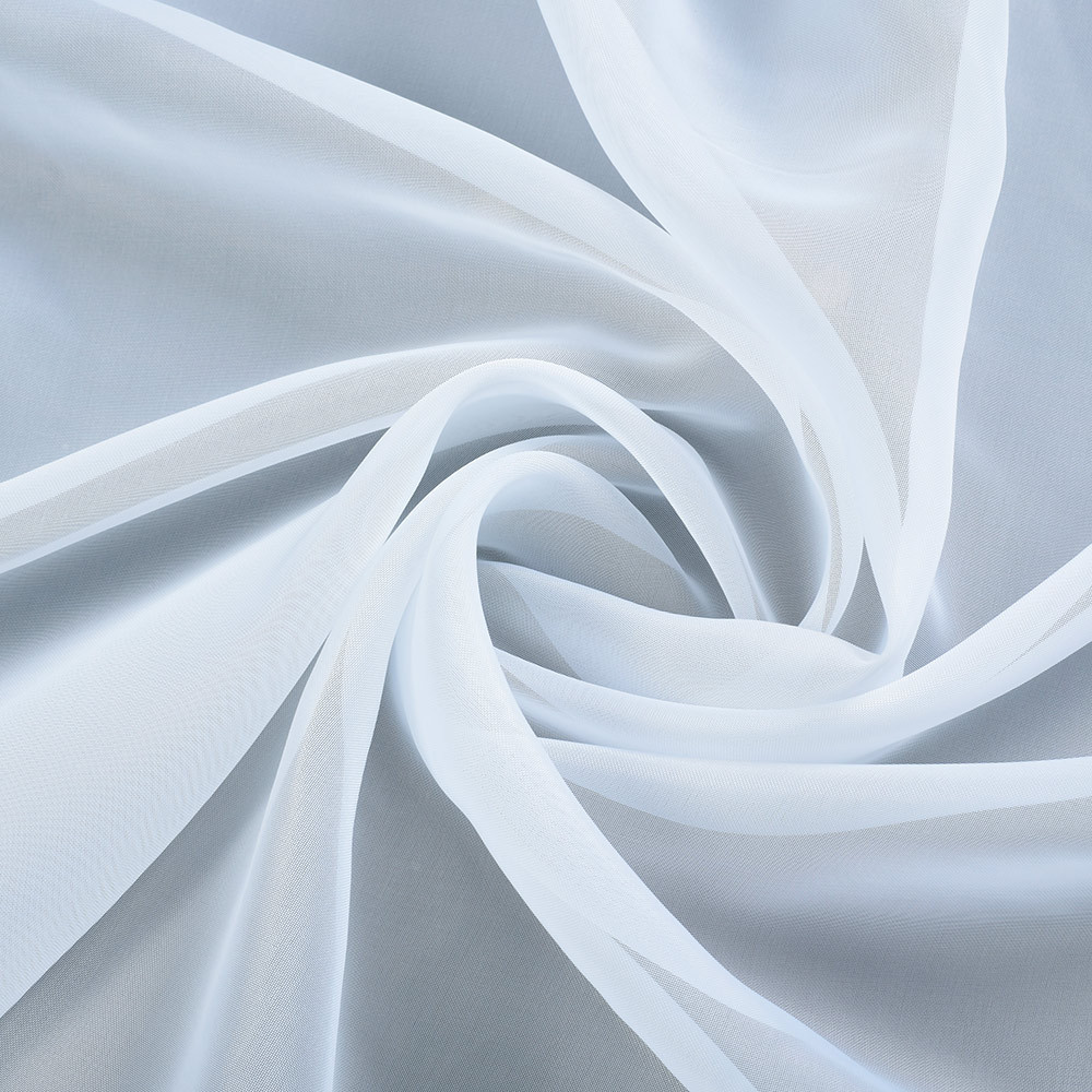 Вуаль тюль шифон біла з блакитним відливом, ш.300