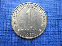 Монета 1 шилінг Австрія 1987 флора едельвейс