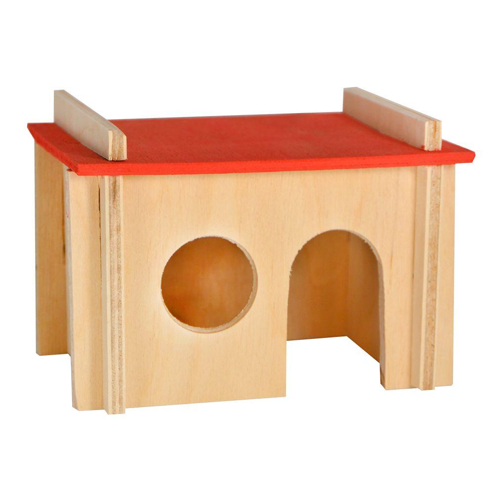 Дерев'яний будинок (Д010К) для хом'яків - колір, Лорі