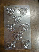 Пластикова форма для шоколаду Свинки