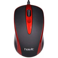 USB дротова оптична мишка Havit HVMS675 Red