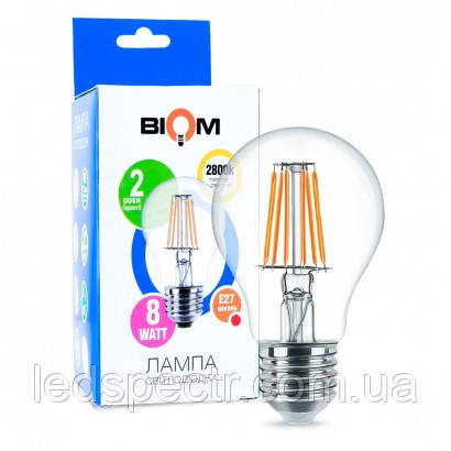 Філаментна лампа Led Biom FL-311 A60 8W E27 2800 K