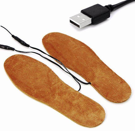 Устілки для взуття з підігрівом від USB до 50 градусів термоустілки електроустілки устілки електричні, фото 2