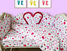 Набір в дитячу ліжечко "Велике серце" (постільна білизна, бортики, подушка, ковдра) ТМ Viall 8986, фото 2