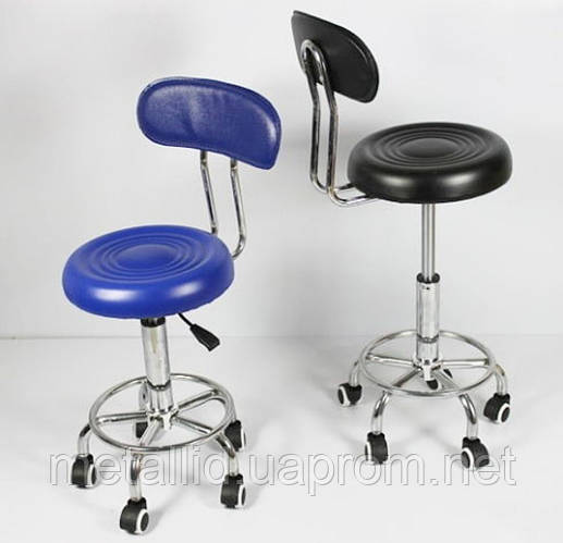 Стул для мастера педикюра ,маникюра со спинкой цвет синий, цена 830 грн ...