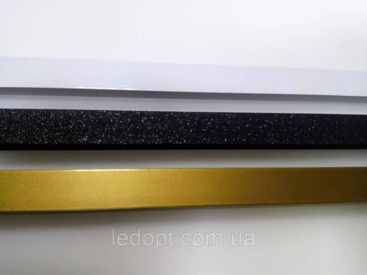 Алюмінієвий накладний профіль для світлодіодної LED стрічки БІЛИЙ