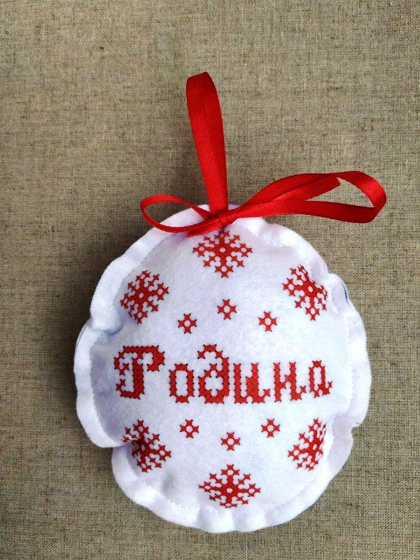 ШНФ-035. Заготівля для вишивки бісером Новорічна іграшка., фото 1