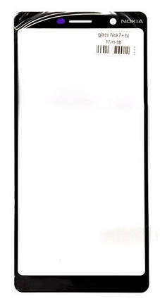 Корпусне скло Nokia 7 Plus Dual Sim (TA-1046) чорне, фото 1