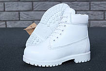 Жіночі зимові черевики Timberland з вовняним хутром (white)