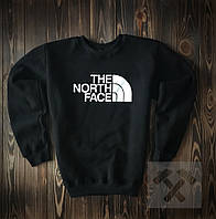 Мужской чёрный свитшот на флисе the north face бархатная печать