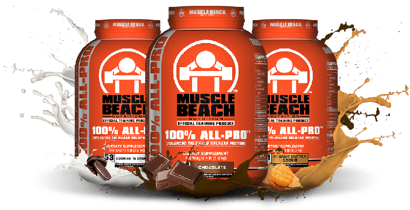 Комплексний протеїн Muscle Beach Nutrition 100% All Pro 900 г, фото 1