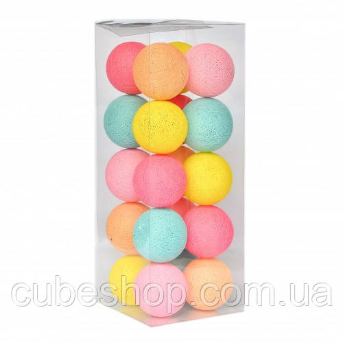 Тайська LED-гірлянда "Tutti Frutti" (20 кульок) на батарейках