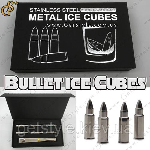 Сталеві кулі для алкоголю — "Bullet Cubes" — 6 шт. в пакованні