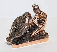 Статуетка Ганімед з орлом із мідним покриттям, фото 2