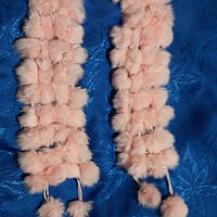 Женские шарфы из натурального меха кролика крашеные
