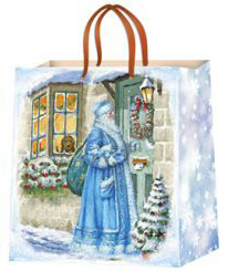 Новорічні пакети ламіновані 16х16 (П3 - Мікс-1) Дід Мороз / Святий Миколай
