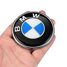 Значок на капот для BMW 3 4 5 6 X5 серії 82 мм значок бмв E39 E53 E60 E46 E36 E34 E90 E65 E66 E70 51148132375, фото 2