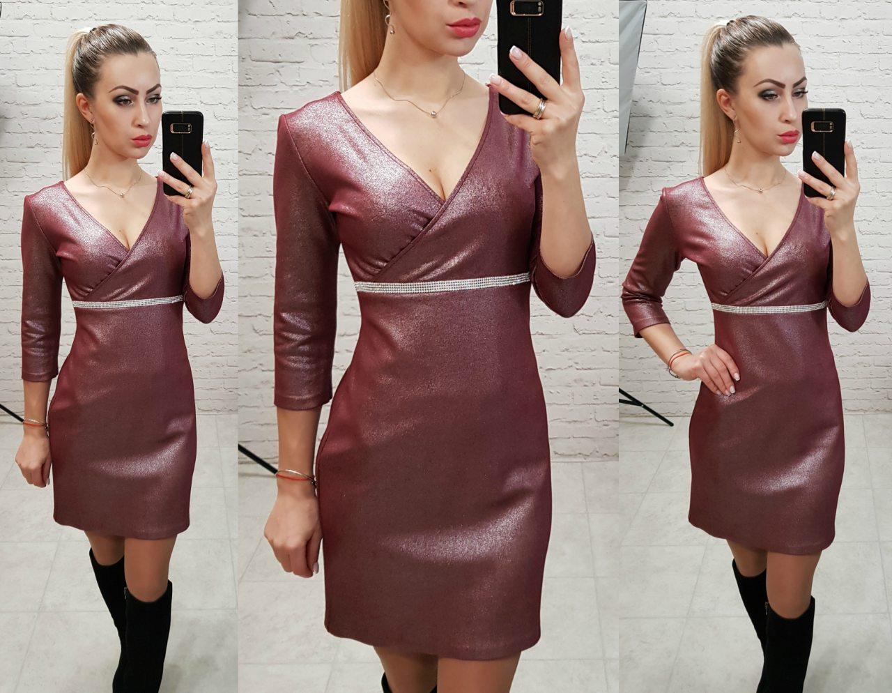 Сукня замш арт. 145 вишня з напиленням, фото 1