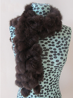 Жіночий шарф із кролика коричневий