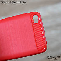 TPU Чохол накладка для Xiaomi Redmi 5A (червоний "carbon")