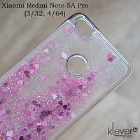 TPU Чехол накладка Aquarium hearts для Xiaomi Redmi Note 5A Pro 3/32, 4/64 (rose hearts)
