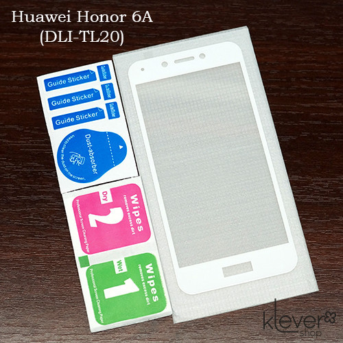 Захисне скло для Huawei Honor 6A (DLI-TL20), Full Cover, white silk