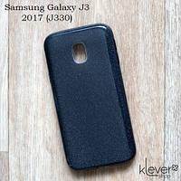 Силіконовий чохол накладка Elysian rain для Samsung Galaxy J3 2017 (j330) (чорний із блискітками)